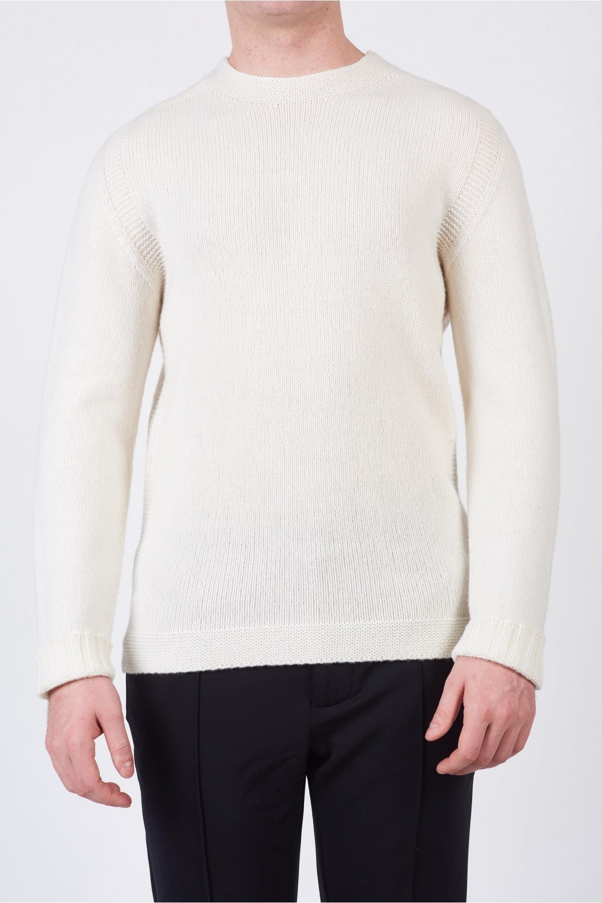 Paricollo integrale links misto cashmere / Bianco - Ideal Moda