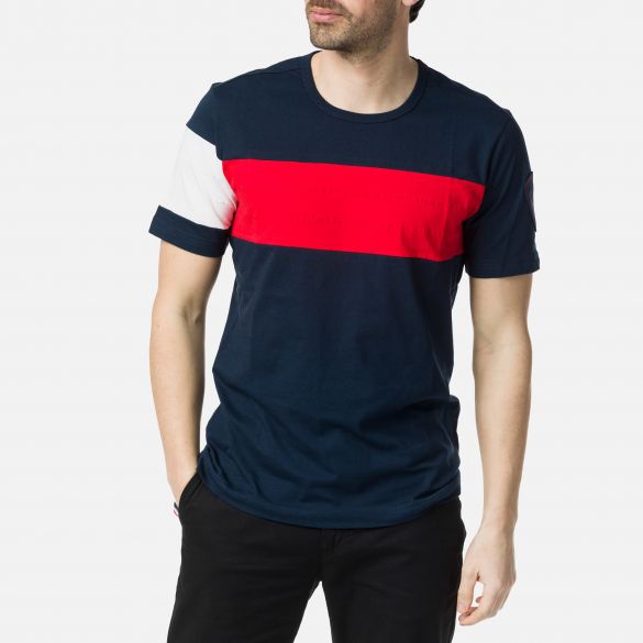 T-Shirt uomo Colorblock / Blu - Ideal Moda