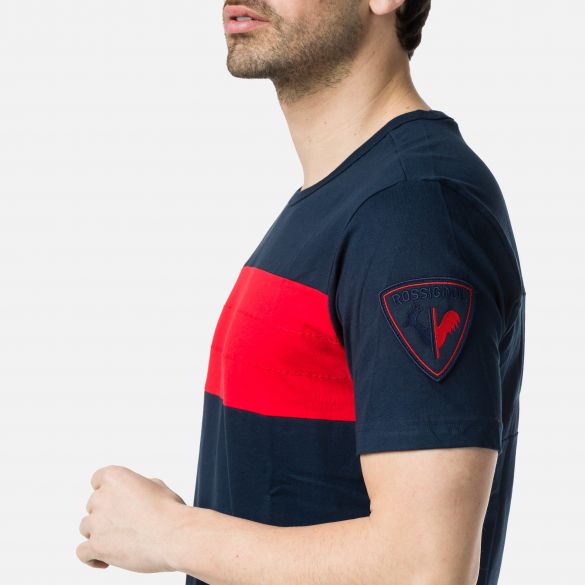 T-Shirt uomo Colorblock / Blu - Ideal Moda
