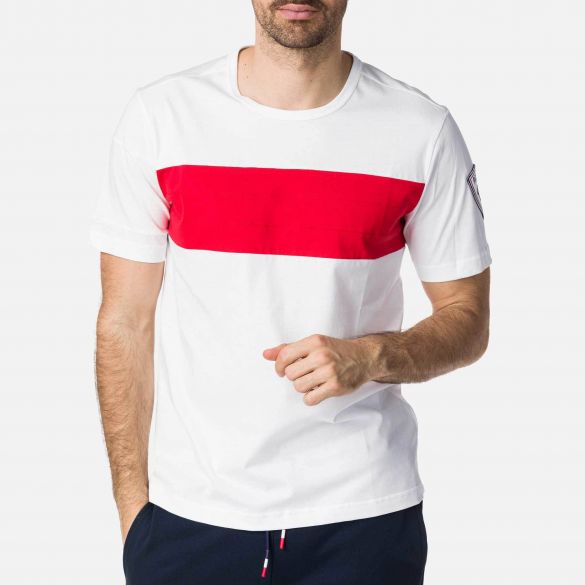 T-Shirt uomo Colorblock / Bianco - Ideal Moda
